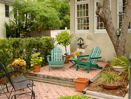 Garden seating area