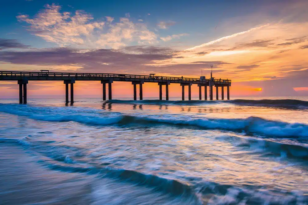 Things to do in Downtown St. Augustine, beautiful photo of the sunset over the Atlantic ocean
