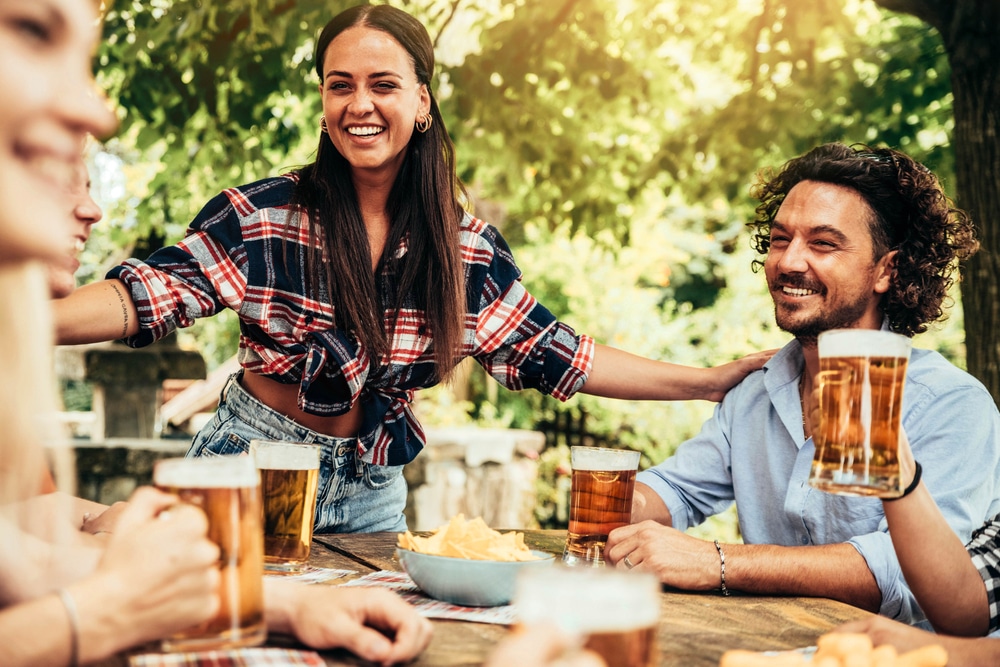 Breweries in St. Augustine, friends enjoying a beer