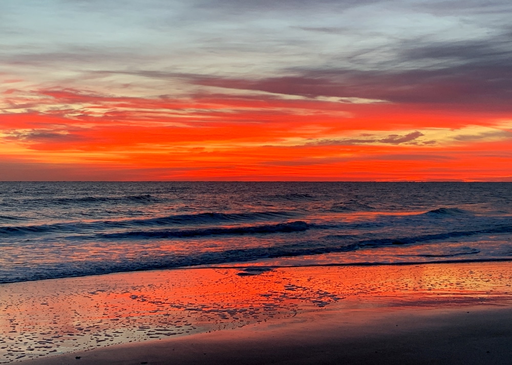 Beautiful sunset at Anastasia Island State park near our St. Augustine Bed and Breakfast