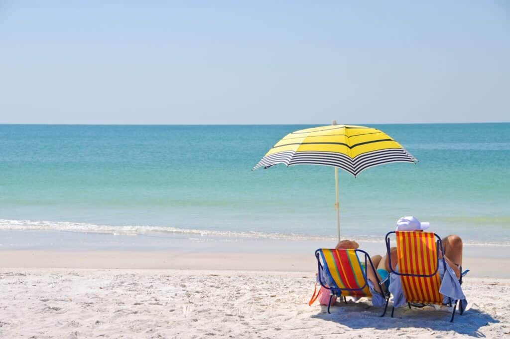 Lounge in the sand at Vilano Beach, Florida on your next getaway to St. Augustine!