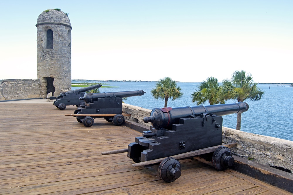 Cannons at the Castillo San Marcos, one of the best St. Augustine Museums